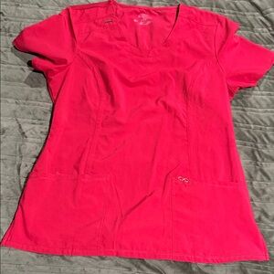 Red Cherokee scrub top